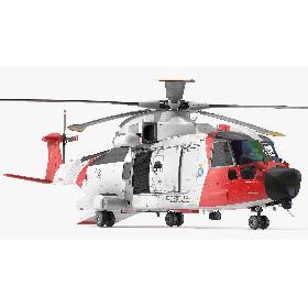 3D AgustaWestland AW101 Helicopter Norwegian Air Force